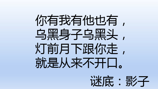 冀人版科学四年级上册19太阳与影子课件