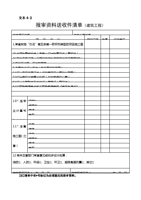 工程施工图文件审查资料清单000007)