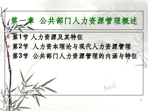 公共部门人力资源管理概述(PPT 125页)