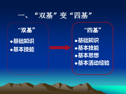 小学数学新课标四基与核心词解读