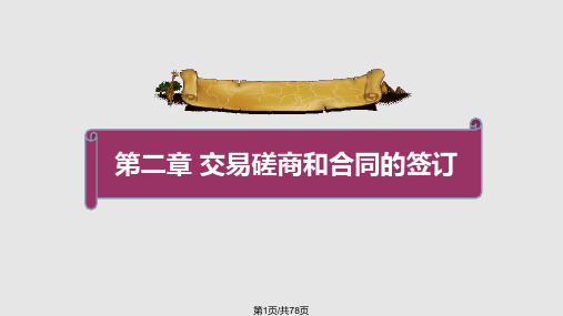 合同协议交易磋商和合同的签订PPT课件