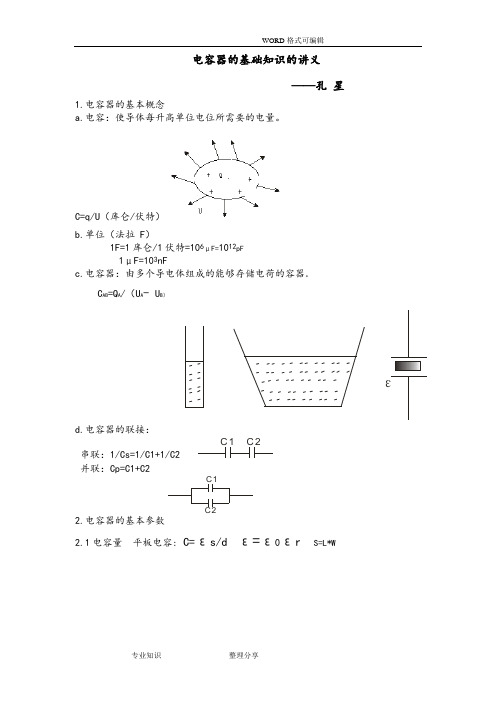 电容器的基础知识和失效模式