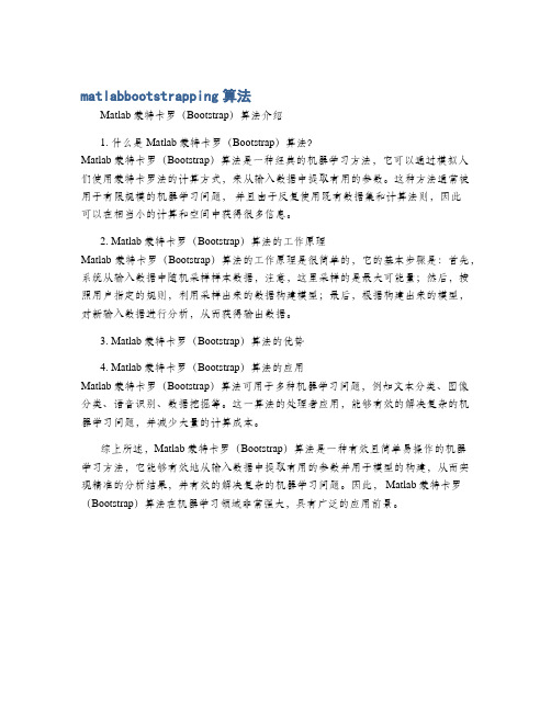 matlabbootstrapping算法