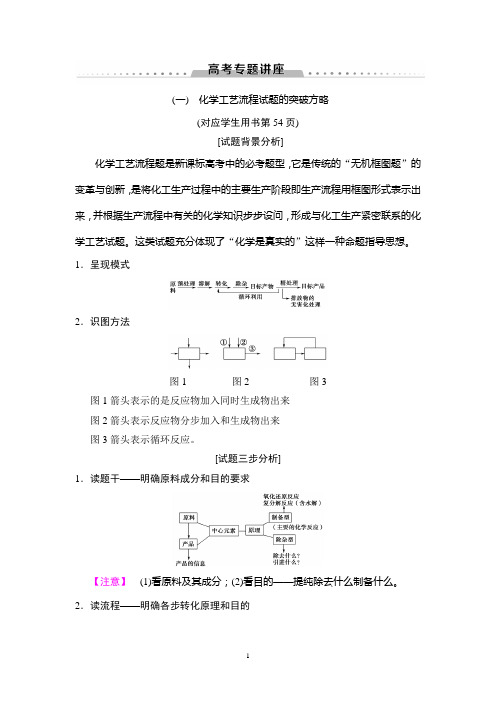 2019年苏教版化学高考一轮复习版 专题3 高考专题讲座1化学工艺流程试题的突破方略