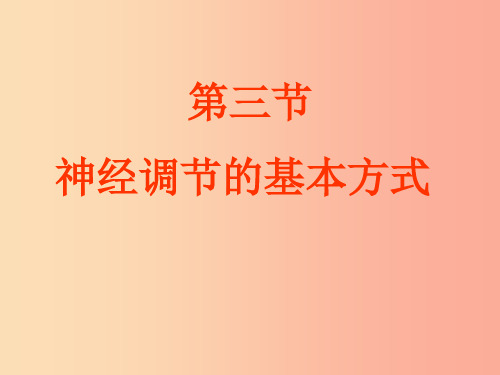 七年级生物下册 4.6.3 神经调节的基本方式课件  新人教版