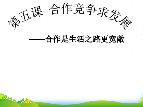 八年级政治上册 合作竞争求发展课件 鲁教