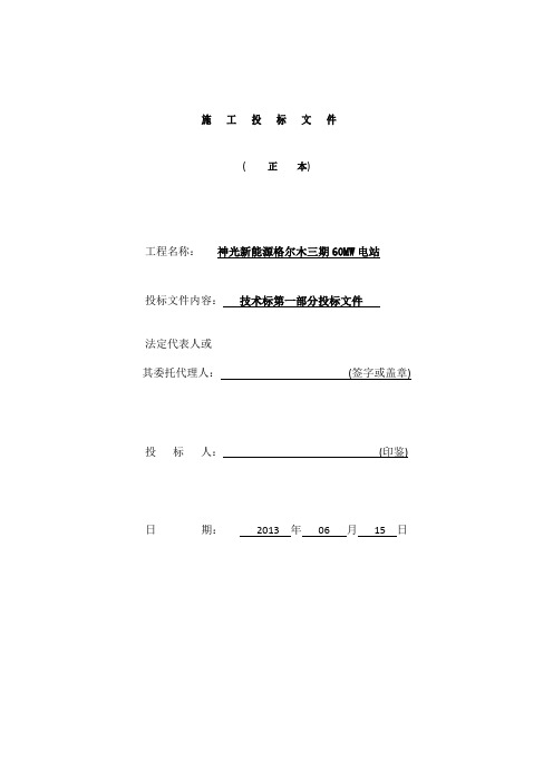 神光新能源60MW电站施工方案