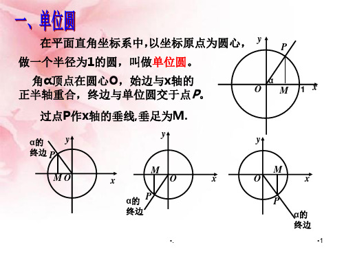 单位圆与正弦余弦线.PPT