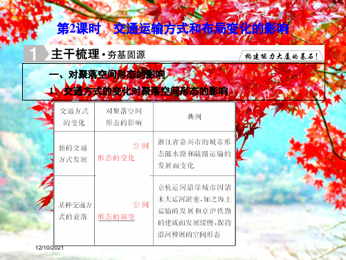高考地理总复习10.2交通运输方式和布局变化的影响课件高三全册地理课件_1