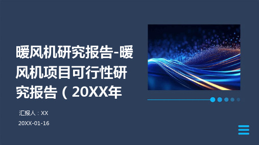 暖风机研究报告-暖风机项目可行性研究报告(2024年