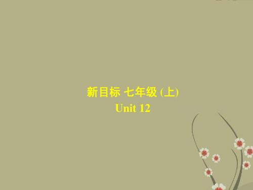 七年级英语上册 Unit12 My favorite subject is science Section A 1课件 人教新目标版