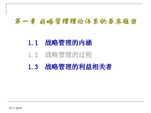 战略管理理论体系的基本框架(PPT 45页)