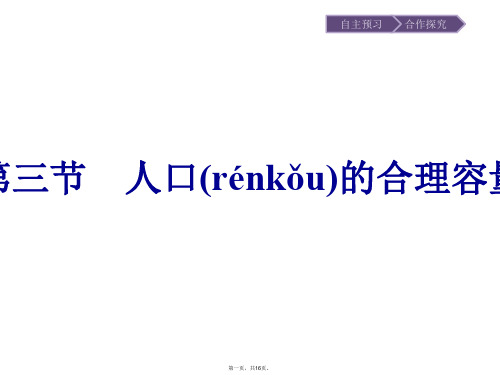 地理人教版必修课件第章第节人口的合理容量