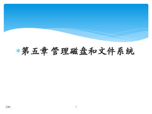 linux入门教程之管理磁盘和文件系统(整理).ppt