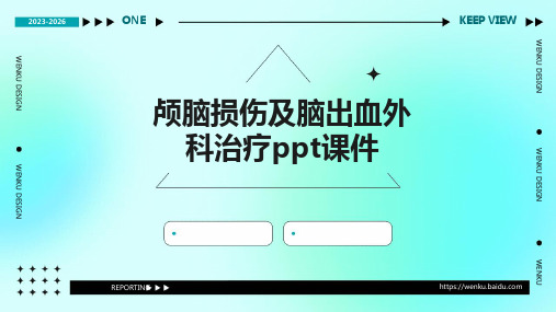 颅脑损伤及脑出血外科治疗PPT课件