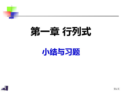 线性代数行列式计算习题课PPT课件