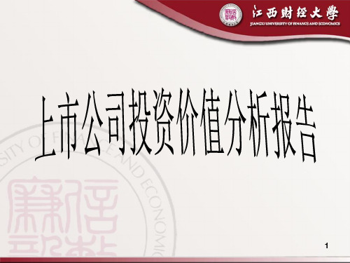 《上市公司投资价值分析报告》