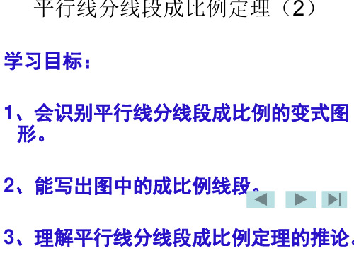 平行线分线段成比例定理PPT优秀课件2