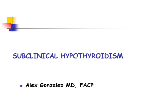 HYPOTHYROIDISM亚临床甲状腺功能减退症ppt课件