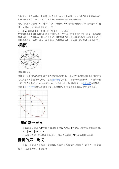 园林施工中椭圆形放线