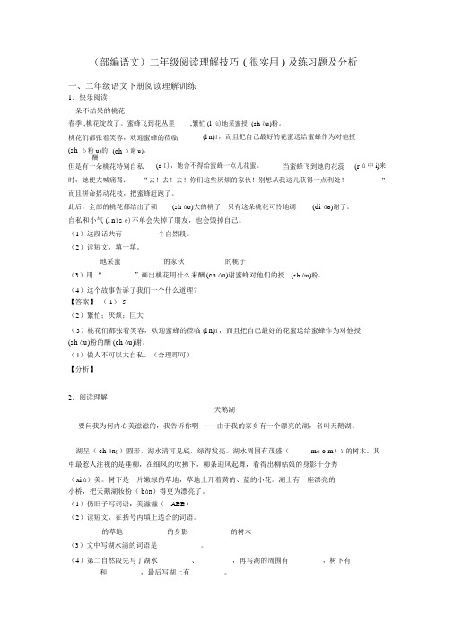 二年级(部编语文)二年级阅读理解技巧(很有用)及练习题及解析