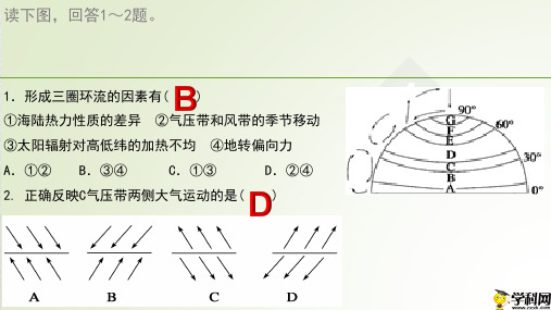 海南省华东师范大学第二附属中学乐东黄流中学高一地理课件：必修一21海陆分布对大气环流的影响(共17张PPT)