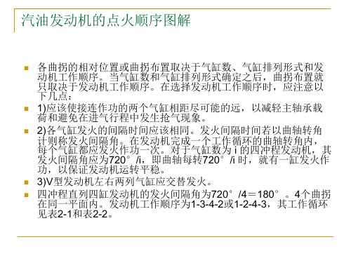 汽油发动机的点火顺序图解 ppt课件