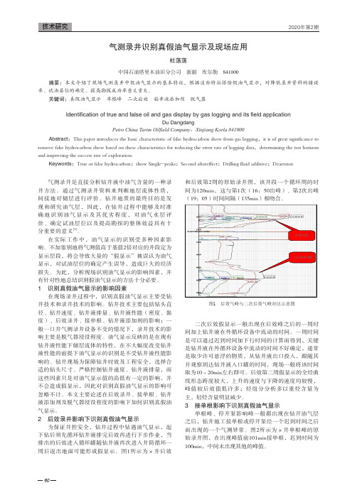 气测录井识别真假油气显示及现场应用