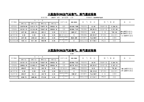 加气站售气日报表 精简版 