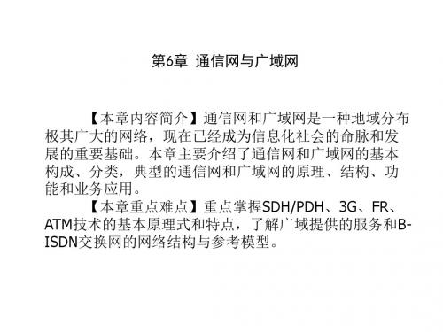 数据通信与计算机网络第6章通信网与广域网