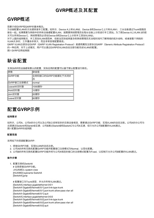 GVRP概述及其配置