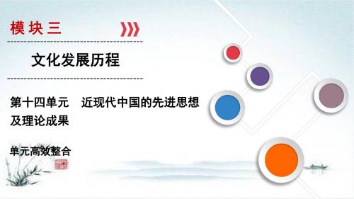 高考历史总复习精讲练课件：第十四单元 近现代中国的先进思想及理论成果 单元高效整合14