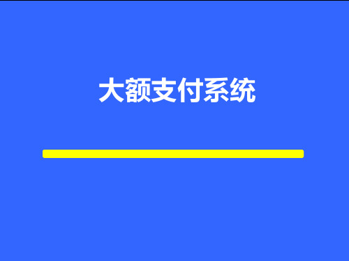 二代大额支付系统PPT课件