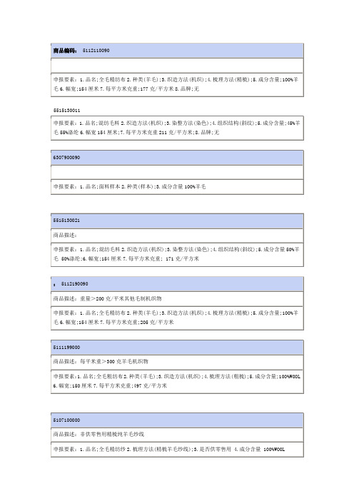 申报要素