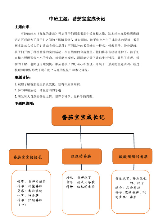 中班班本课程：番茄宝宝成长记