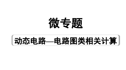 中考物理二轮重点专题研究 微专题 动态电路——电路图类相关计算 习题课件