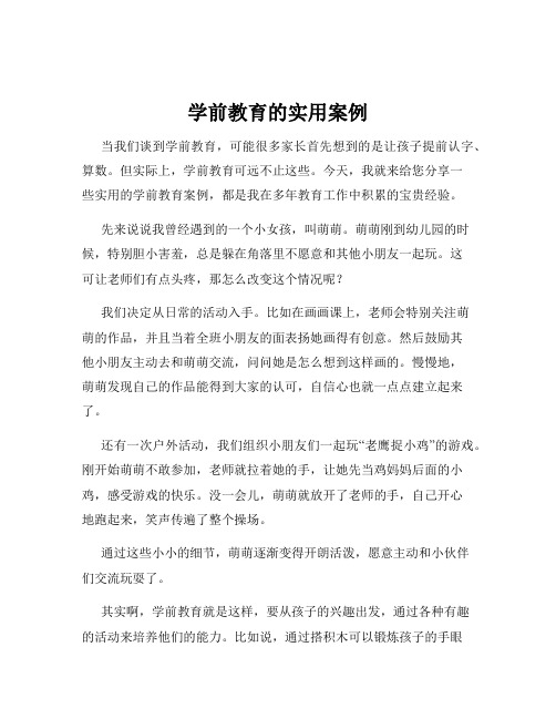 学前教育的实用案例