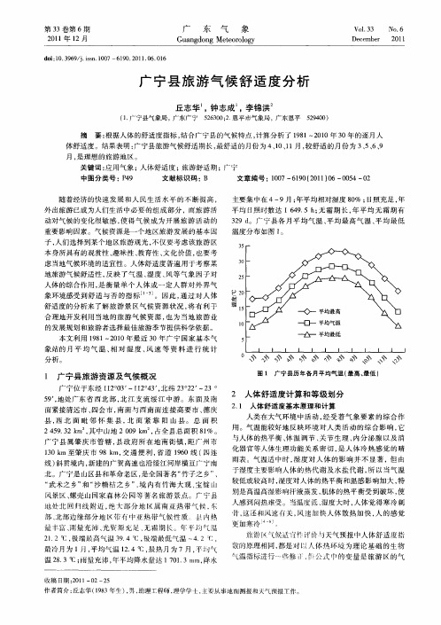 广宁县旅游气候舒适度分析