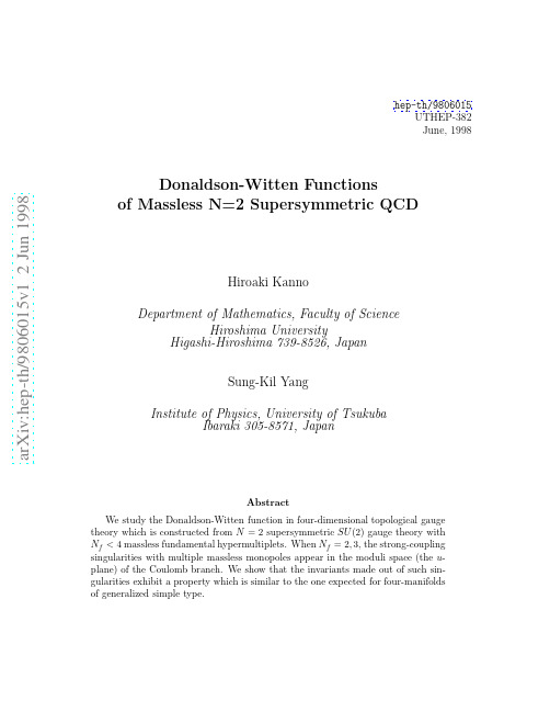 Donaldson-Witten Functions of Massless N=2 Supersymmetric QCD