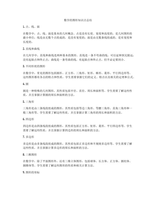 数学的图形知识点总结