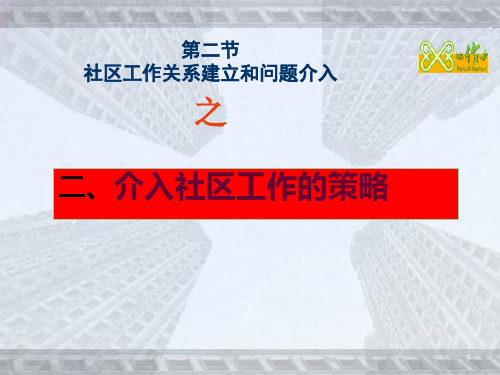 介入社区工作的策略