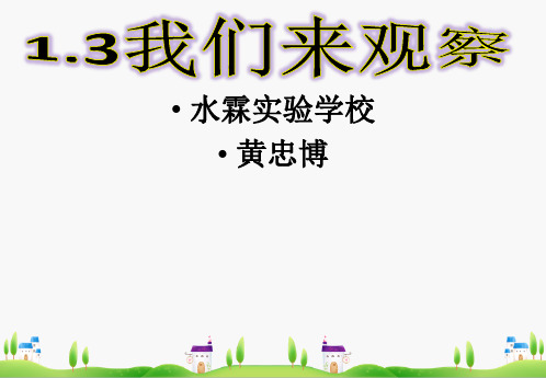 最新粤教版科学一年级上册课件：1.3我们来观察  ppt