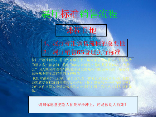 汽车展厅标准销售流程