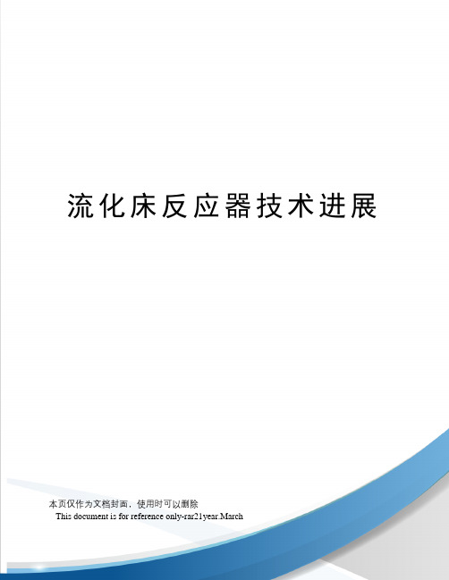 流化床反应器技术进展