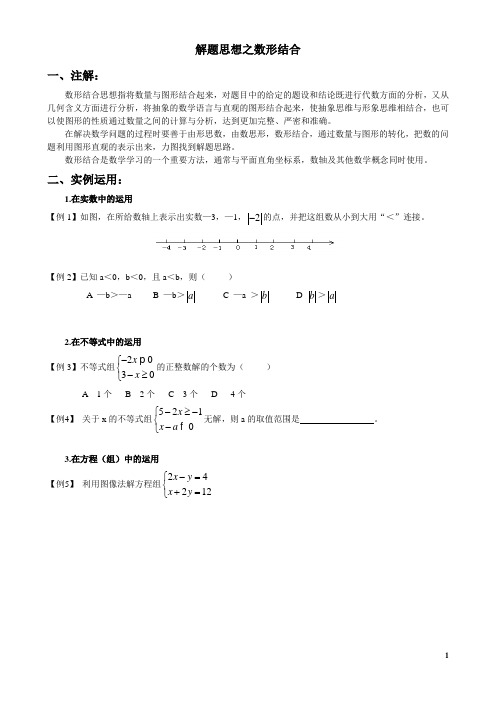 初中数学思想方法篇——数形结合