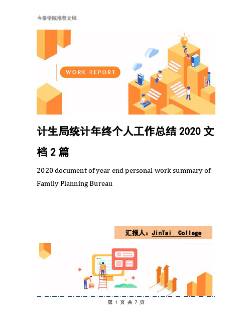 计生局统计年终个人工作总结2020文档2篇