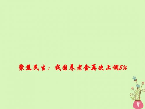 2018年高考政治时事热点聚焦民生：我国养老金再次上调5%课件