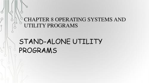 CHAPTER 8-9. Stand-alone Utility Programs课件-优质公开课-人教高中选修计算机英语精品