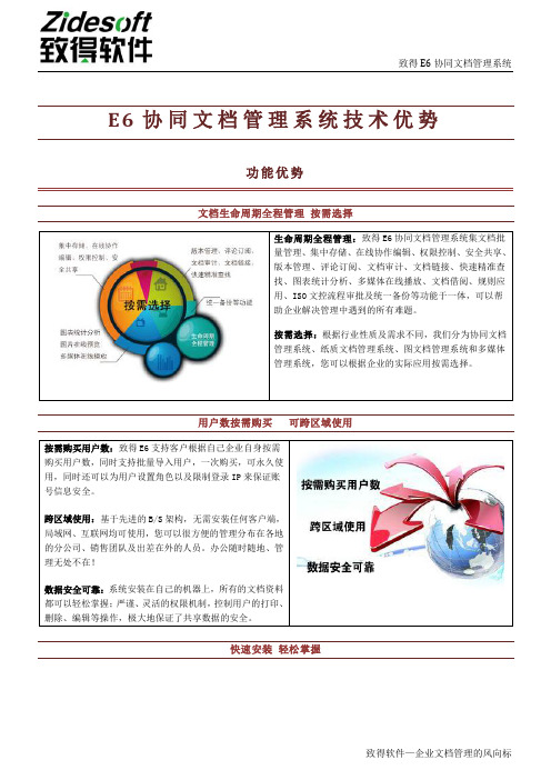 致得E6协同文档管理系统的功能优势