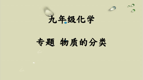 中考二轮专题复习: 物质的分类 (2)(18张PPT)【精选】